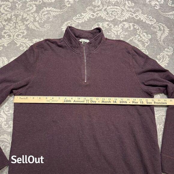 Calvin Klein Men's Purple Quarter Zip Long Sleeve Sweater Size Standard L - Picture 8 of 10